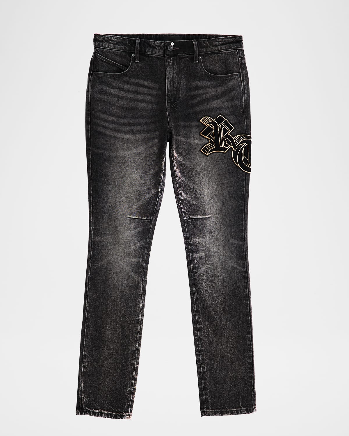 Men's Bryant Chenille-Logo Skinny Jeans