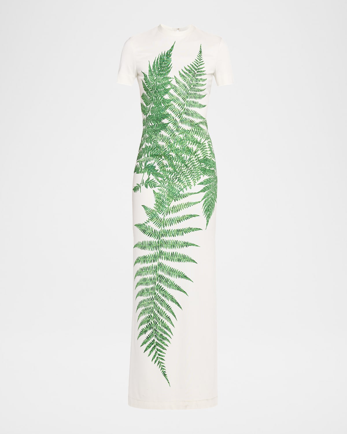 Oscar De La Renta Fern Printed Jersey Day Dress In Multi