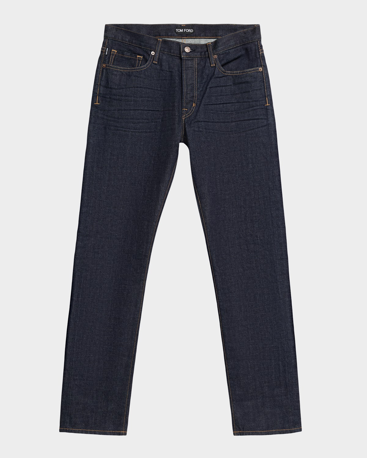 Tom Ford Men's Dark Rinse Selvedge Straight-fit Jeans In Blue