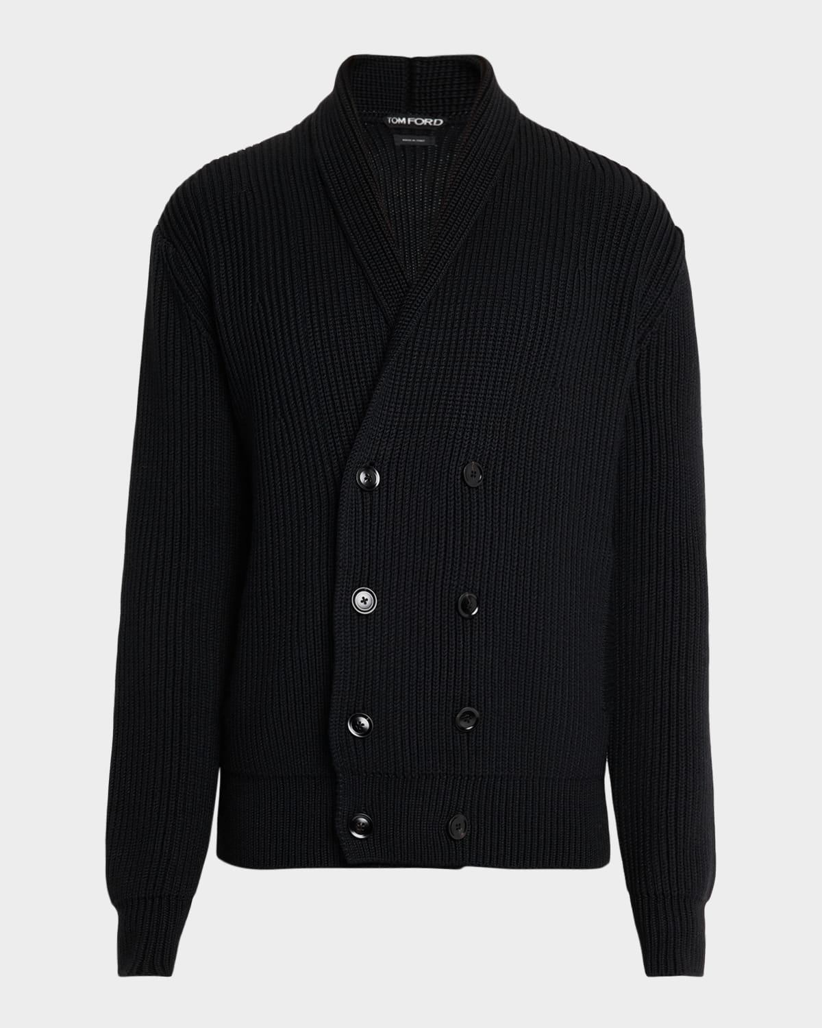 Men's Double-Breasted Shawl Cardigan