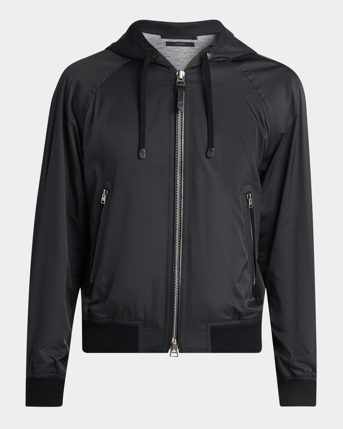 Tom Ford Black Raglan Bomber Jacket In Black