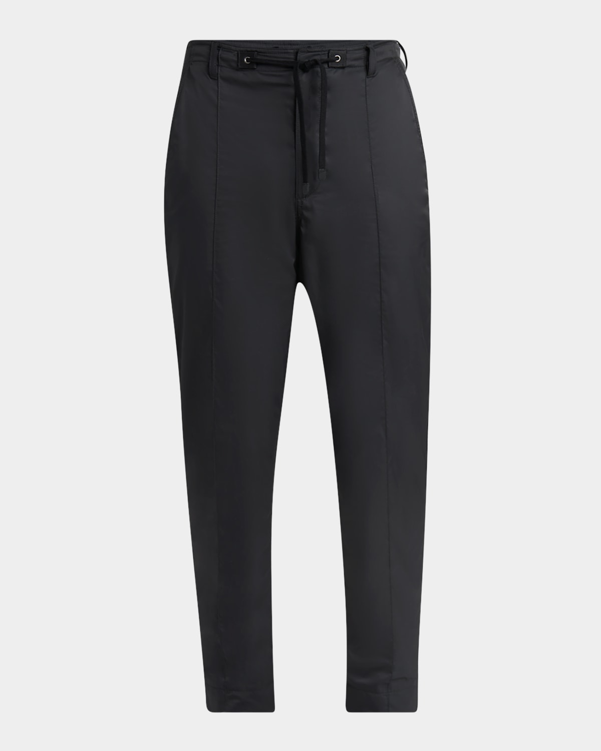 Tom Ford Men's Technical Poplin Drawstring Pants In Black