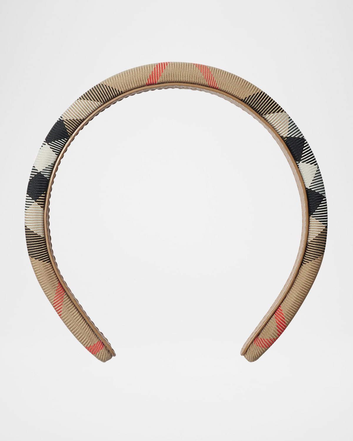 Burberry Kids Beige Check Nylon Headband