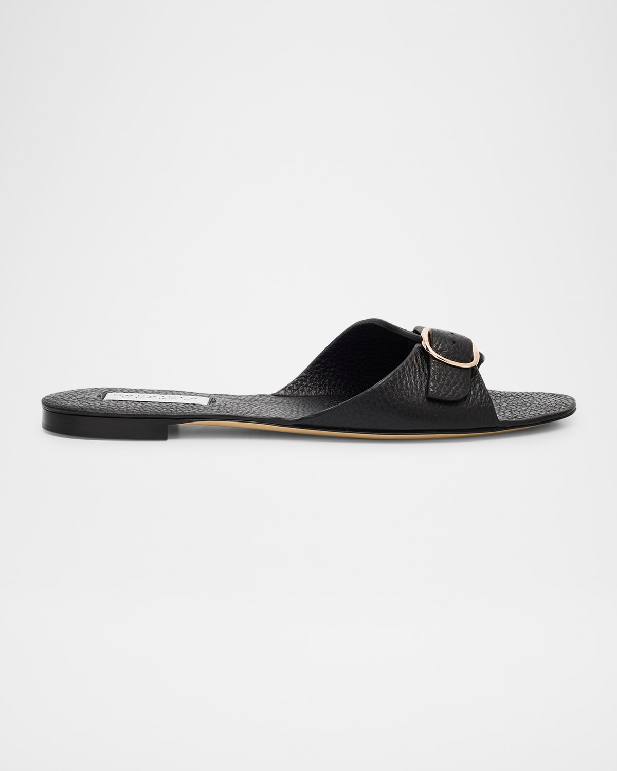 Gabriela Hearst Briar Leather Slide Sandals In Black