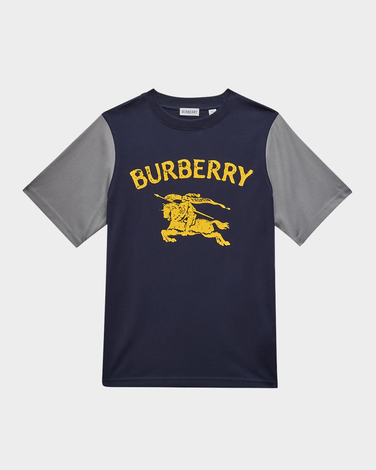 Burberry Boy's Cedar Ekd Short-sleeve T-shirt In Blue