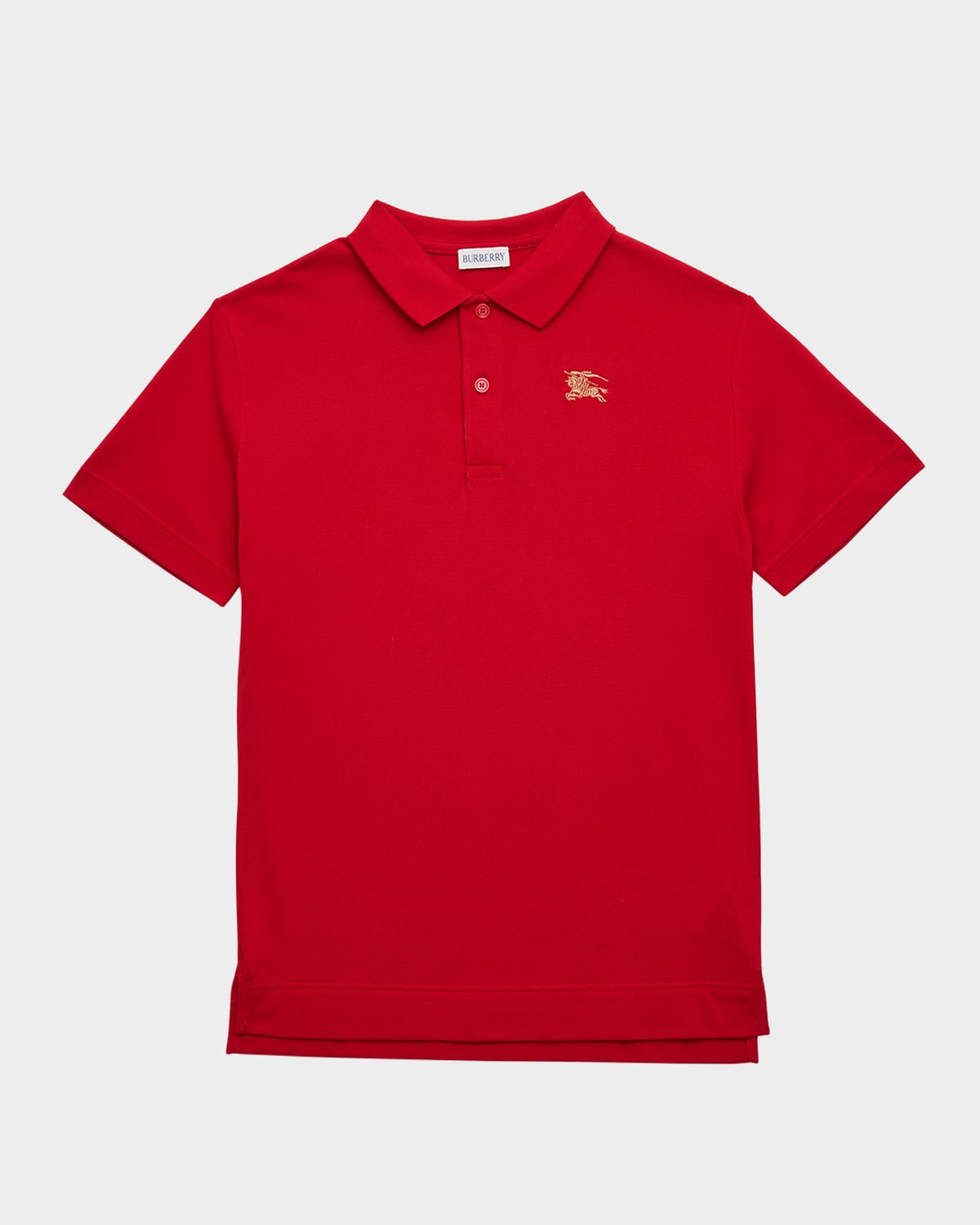 Burberry Boy's Johane Ekd Polo Shirt In Red