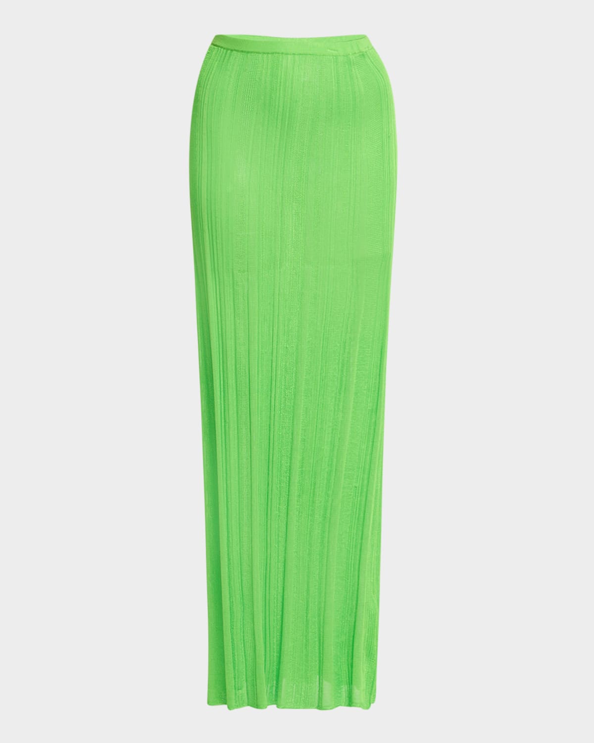 Daniella Plisse Silk Knit Maxi Skirt