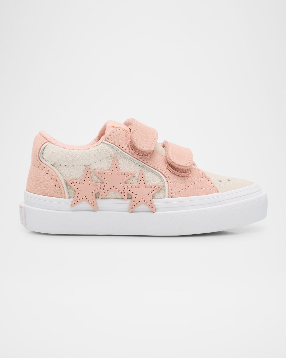 Amiri Kid's Sunset Skate Low-top Leather Sneakers, Toddler/kids In Pink