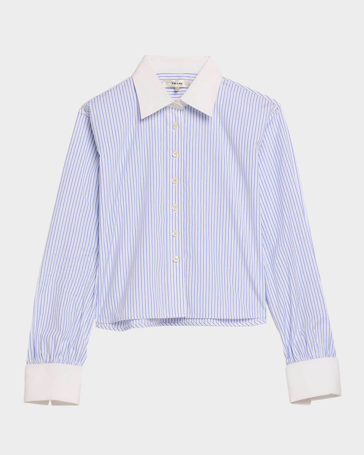 Frame Womens Oxford Blue Multi The Charles Stripe Cotton Shirt In Multi