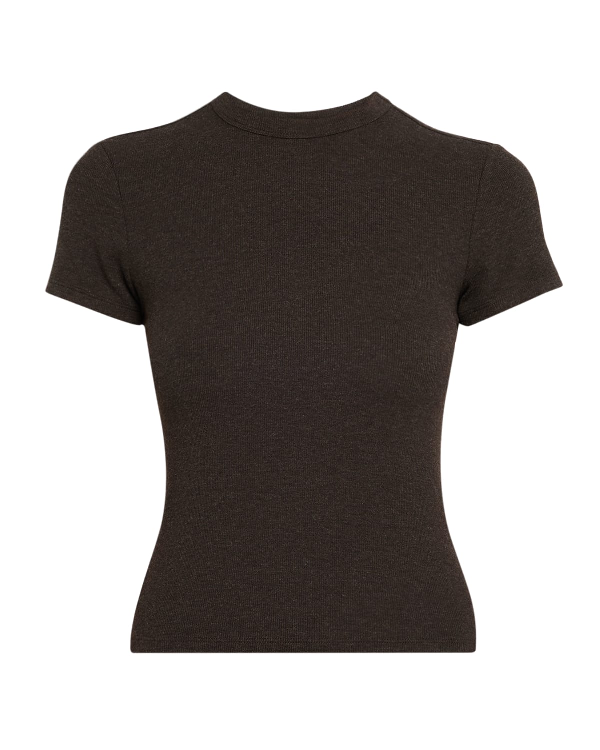 Frame The Rib Baby Tee Coffee Heather In Brown