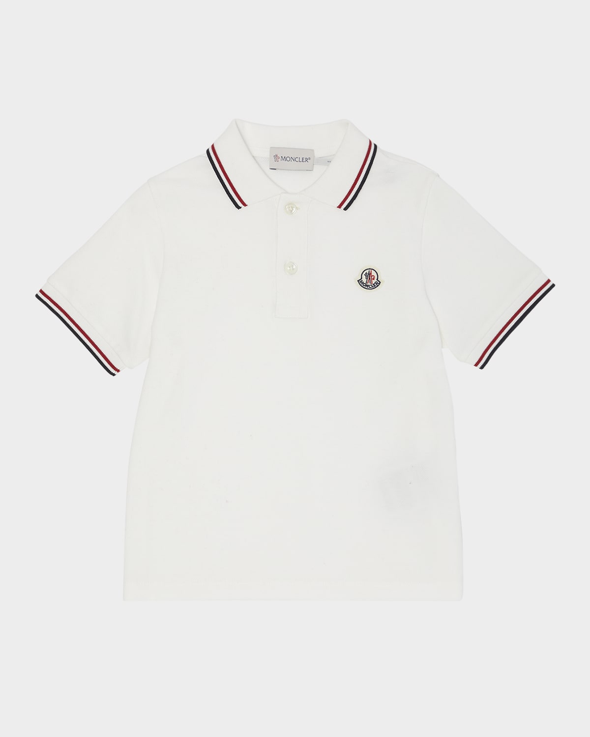 Moncler Boy's Logo Appliqué Short-sleeve Polo Shirt