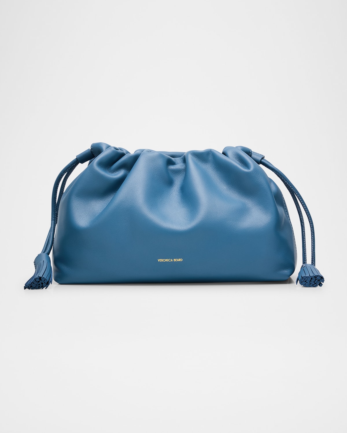 Veronica Beard Stash Ruched Leather Shoulder Bag