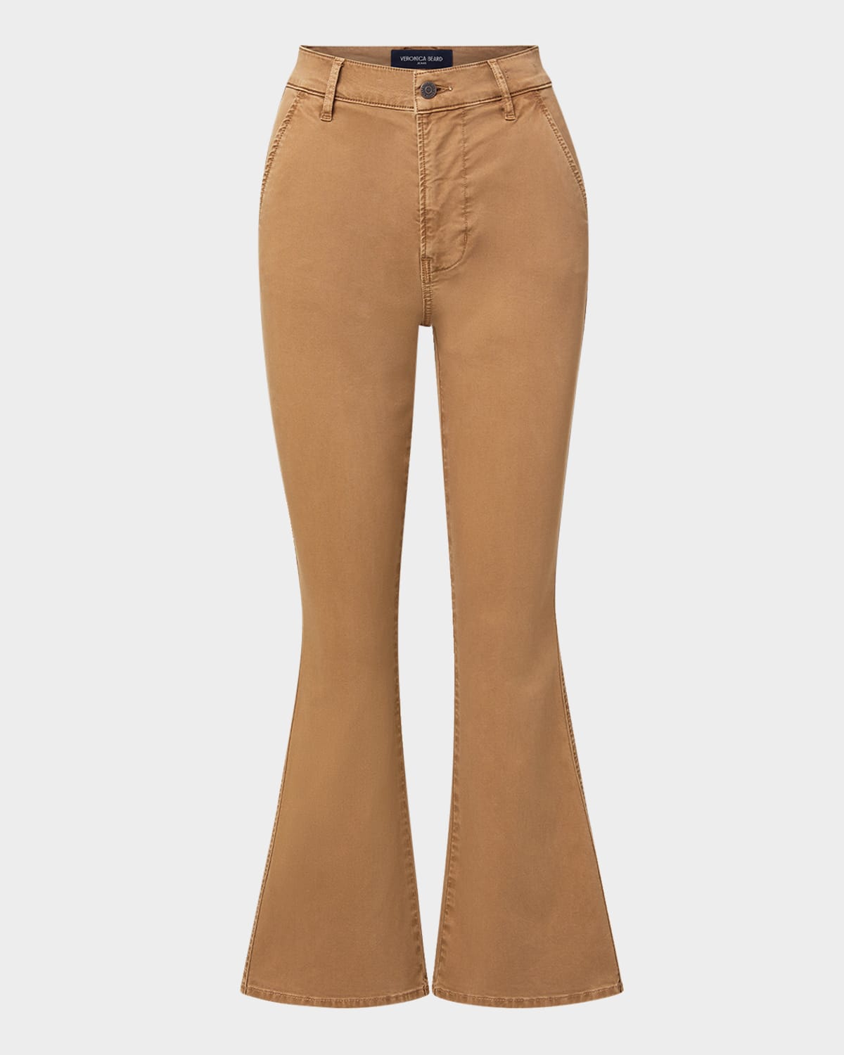 Veronica Beard Carson High-rise Ankle Flare Jeans With Slant Pockets