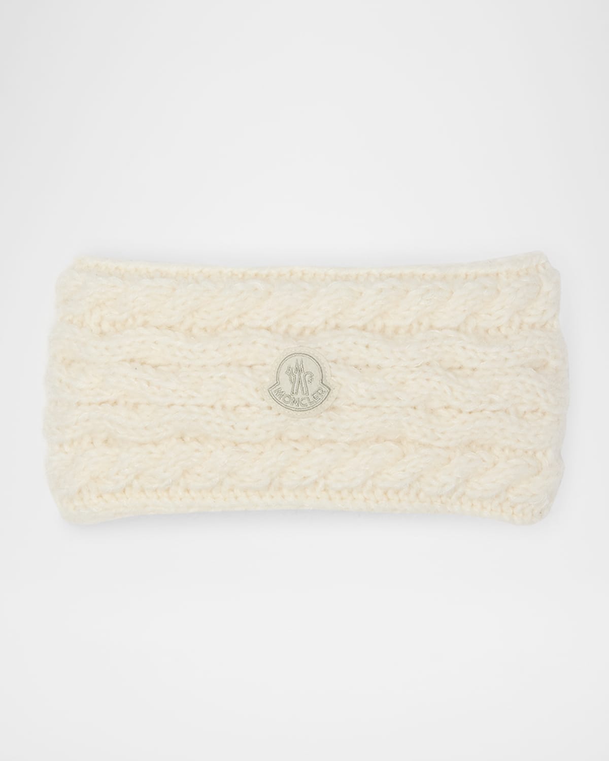 Moncler Cable-knit Headband In Brown