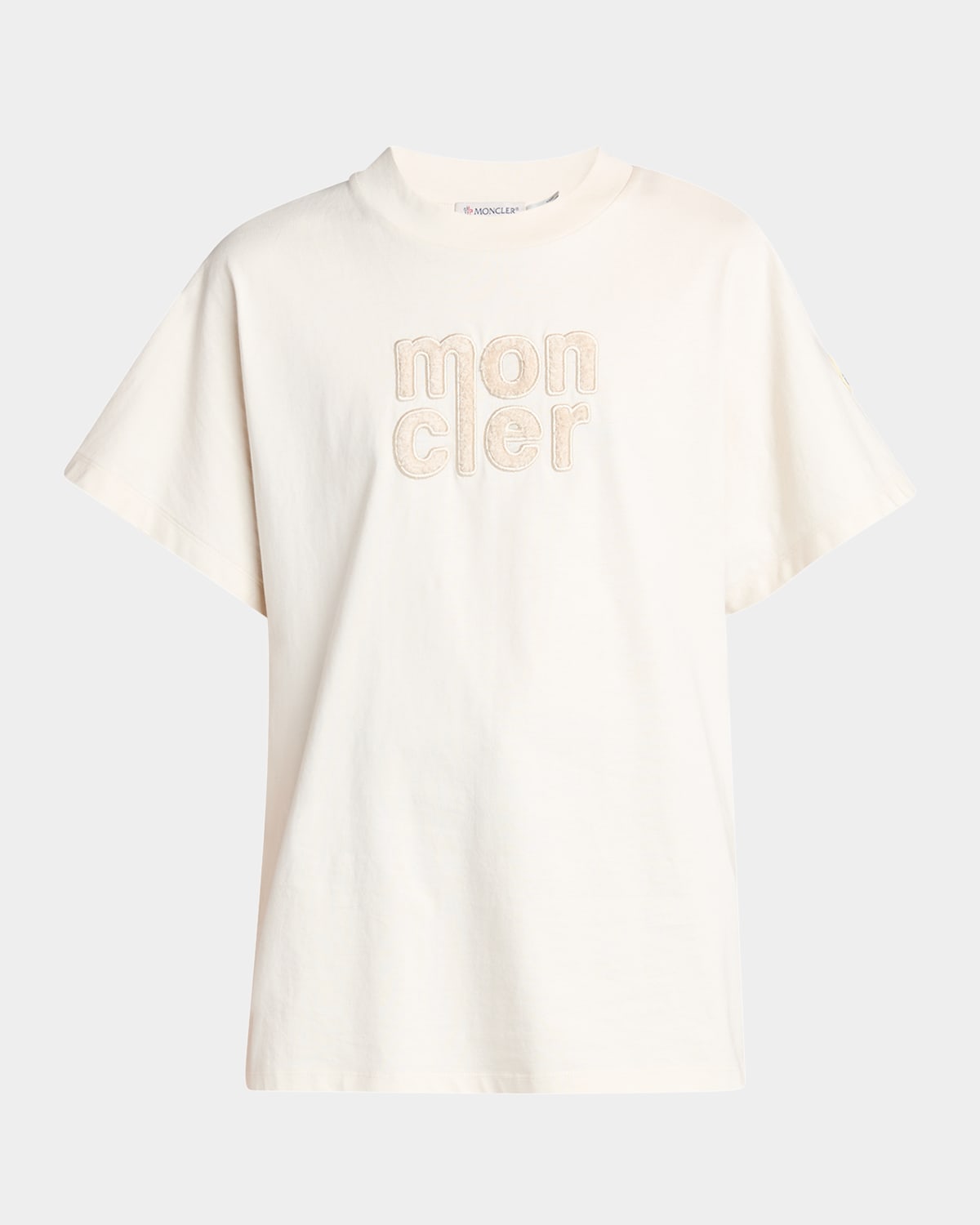 Moncler Short-sleeve Logo T-shirt In White