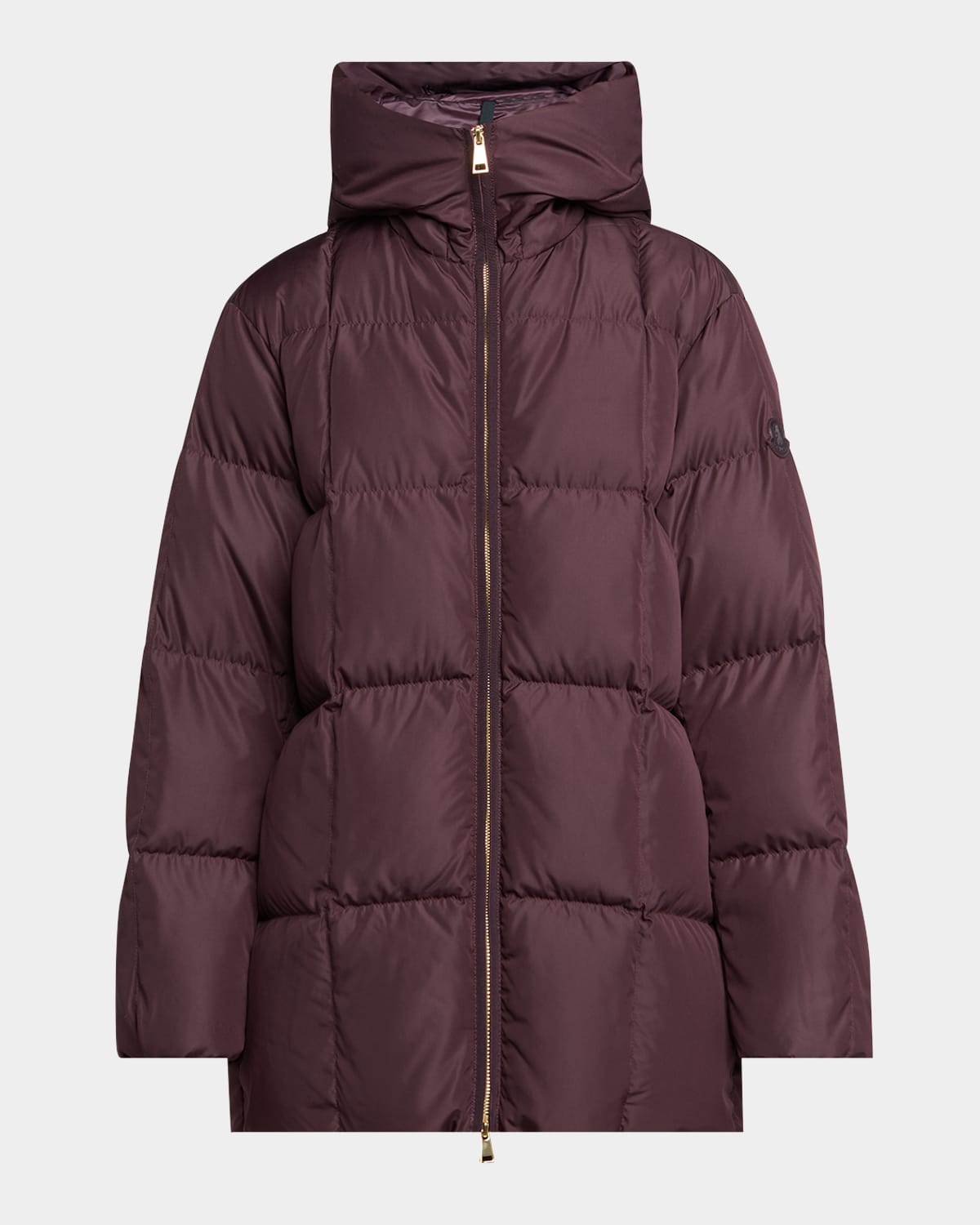 Moncler Darbon Oversized Hooded Down Jacket In Purple