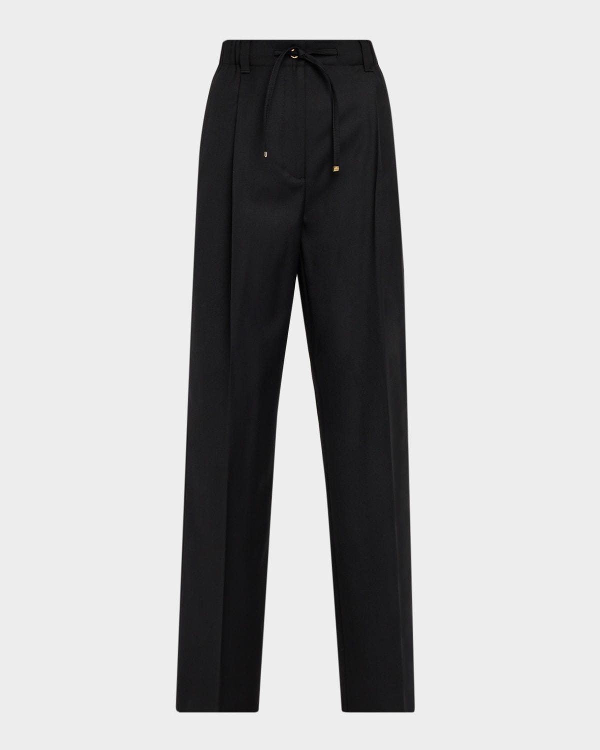 Moncler Straight-leg Drawstring Trousers In Black