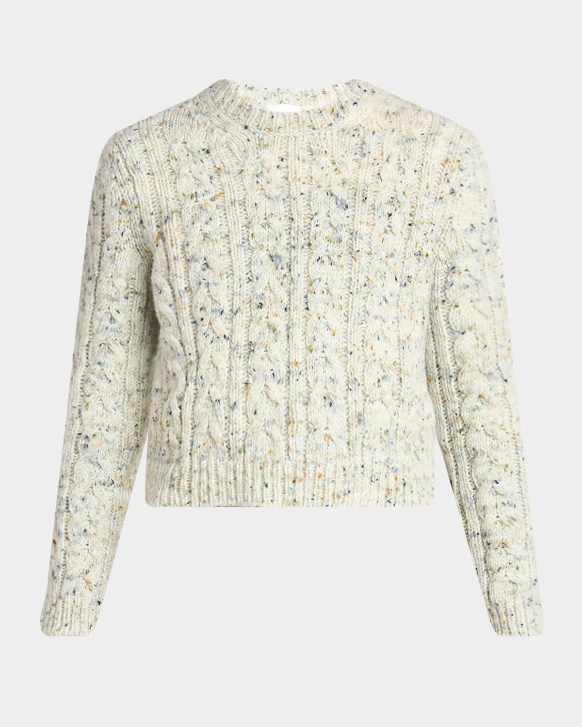 Moncler Cable-knit Wool-blend Sweater In Gray