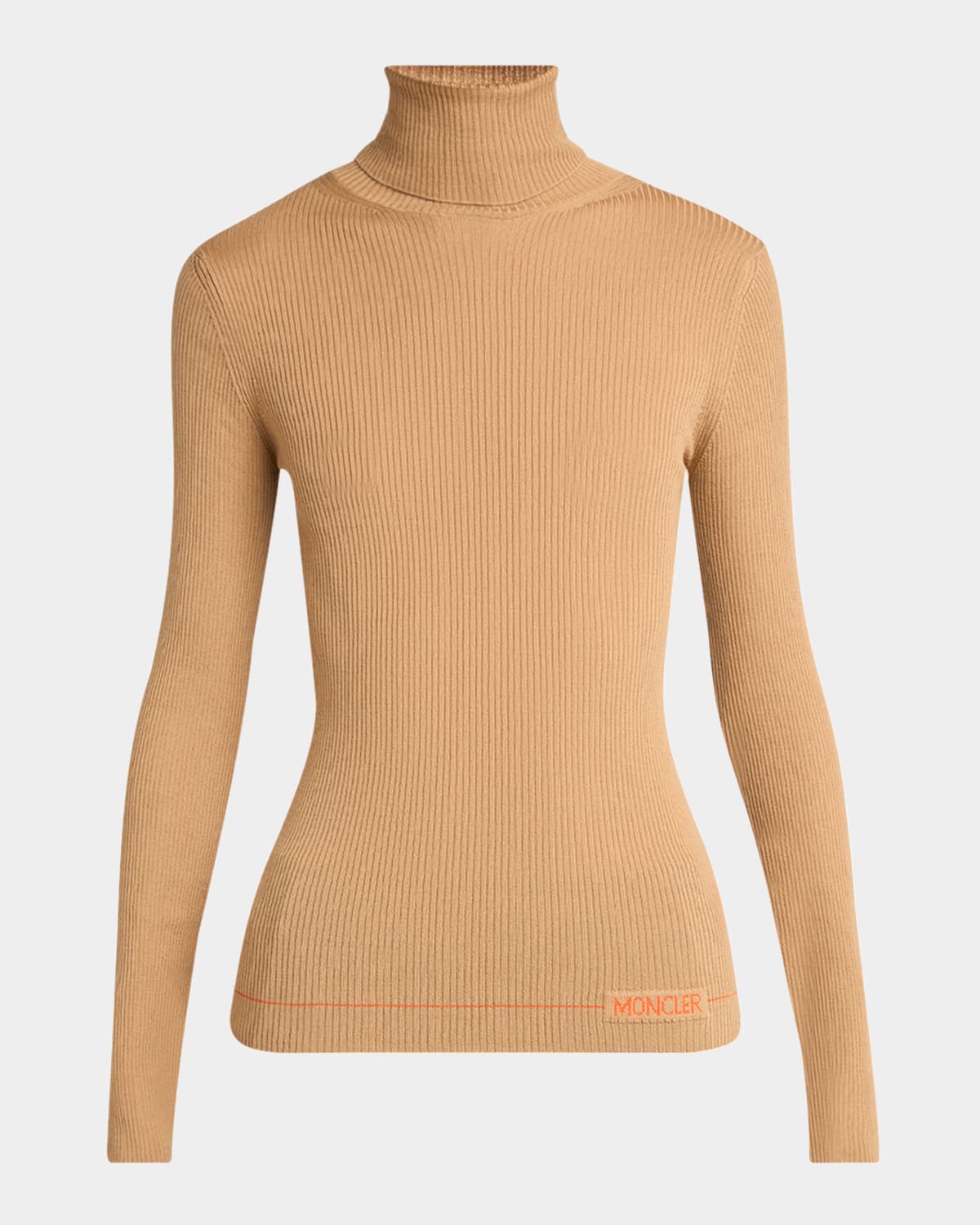 Moncler Wool-cashmere Turtleneck Sweater In Brown