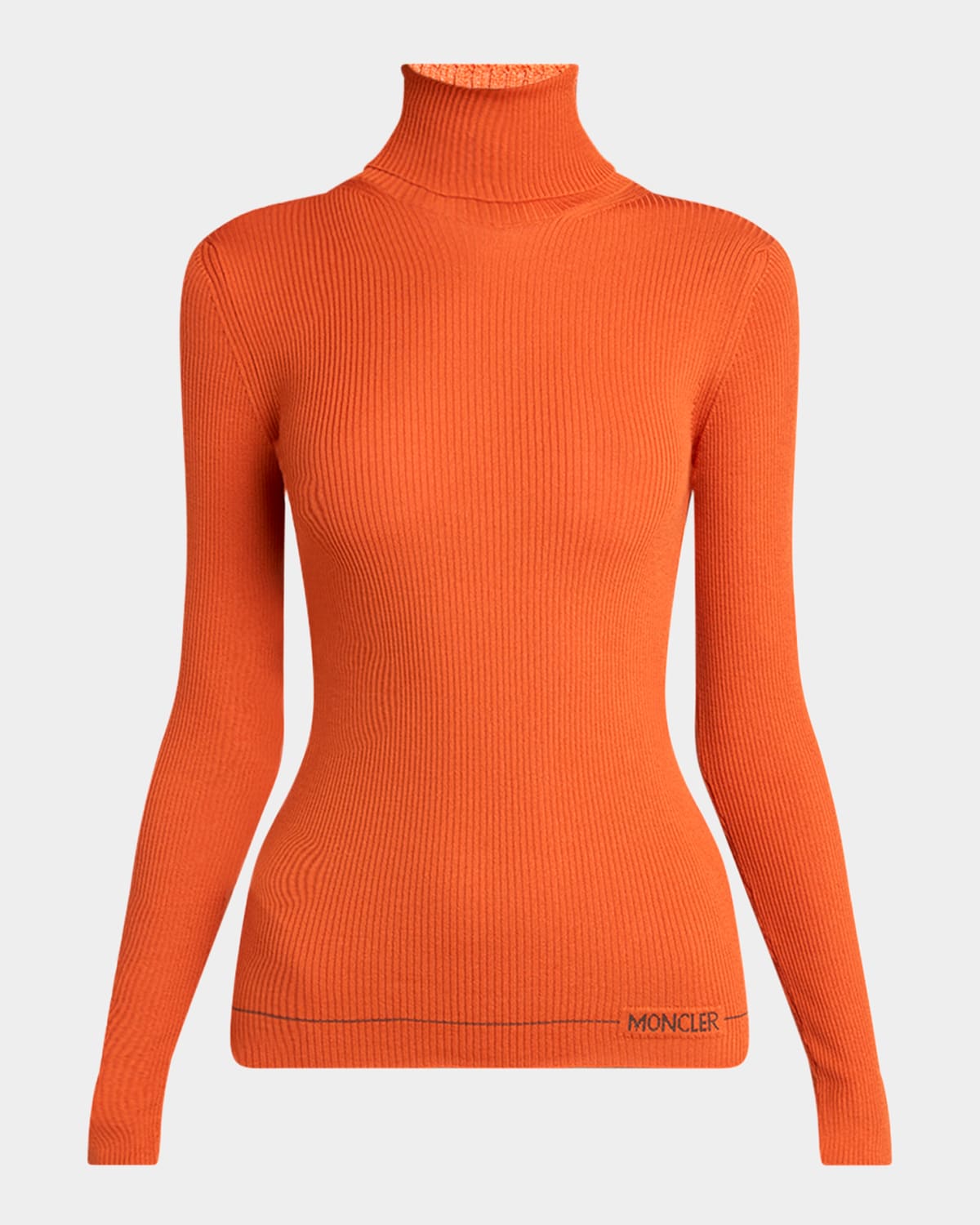 Moncler Wool Turtleneck In Orange