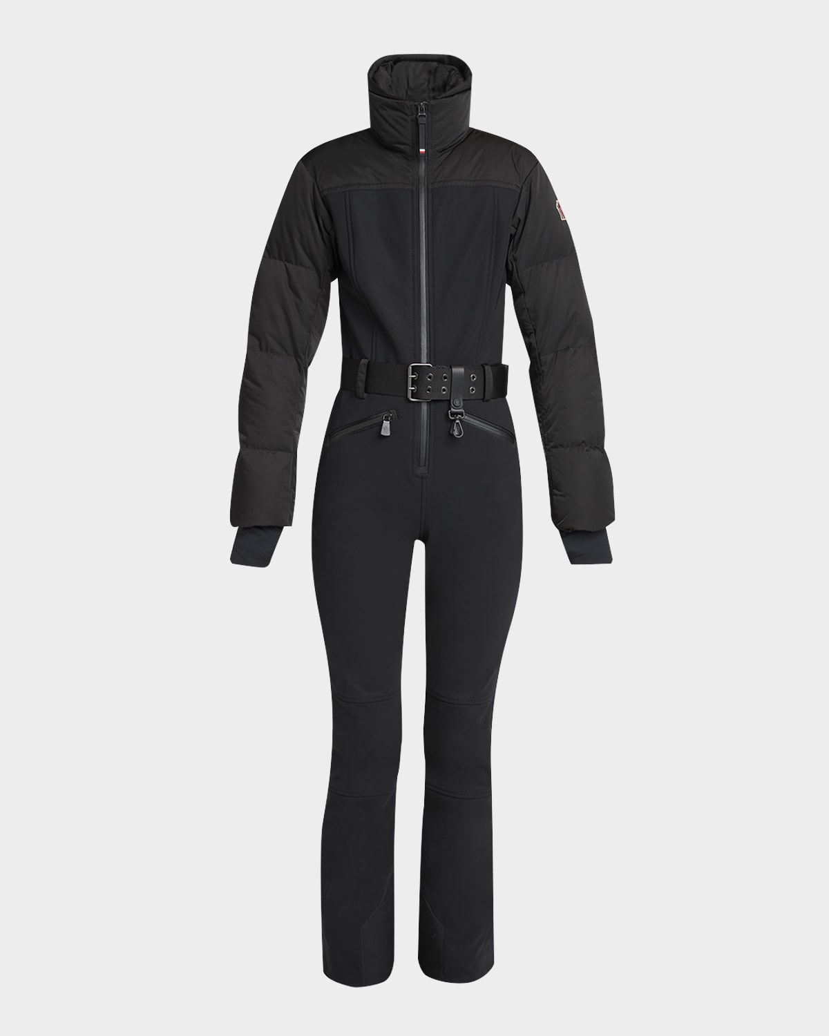 Moncler Padded Down Ski Suit In Black
