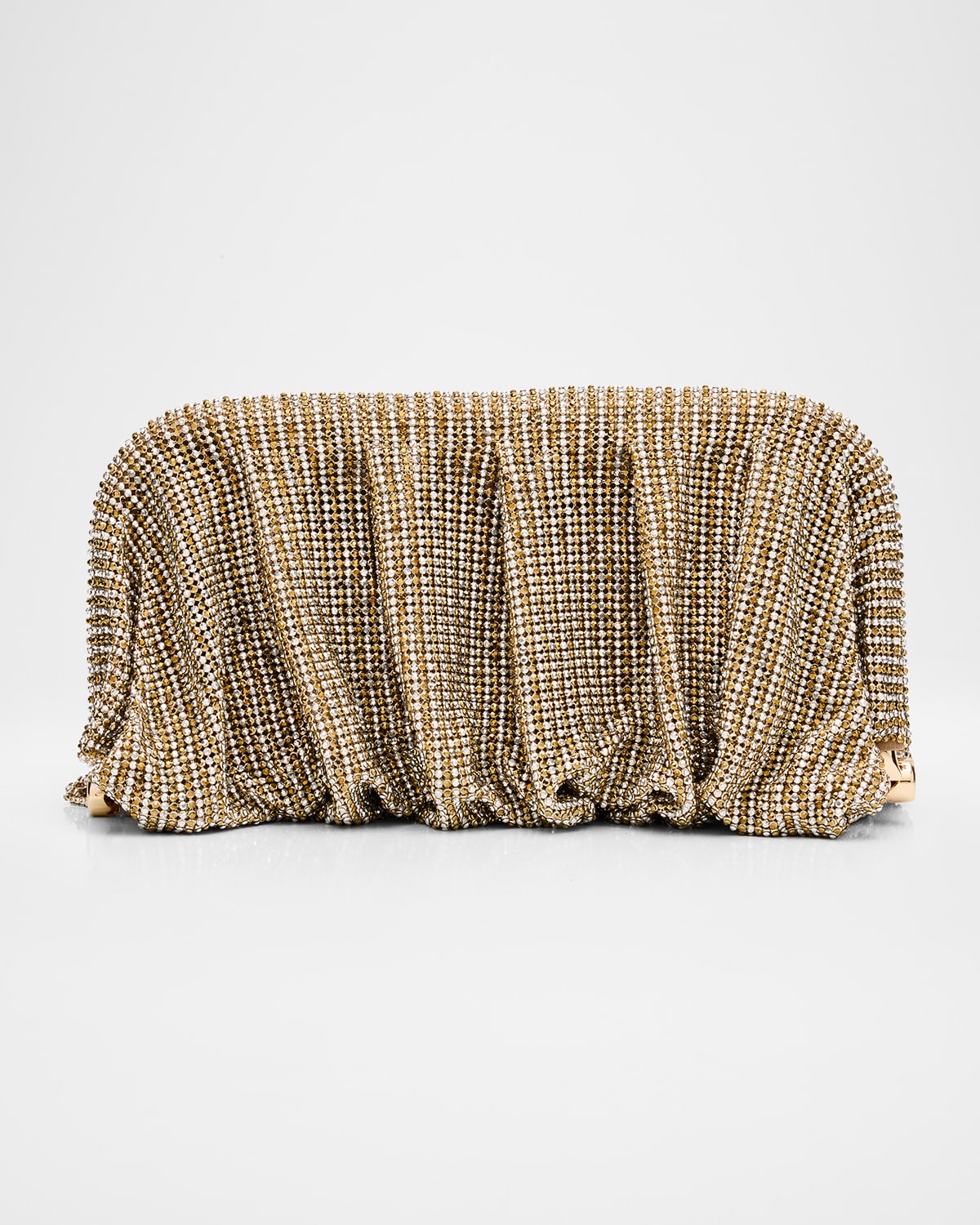 Benedetta Bruzziches Venus La Grande Crystal Striped Clutch Bag In Silver