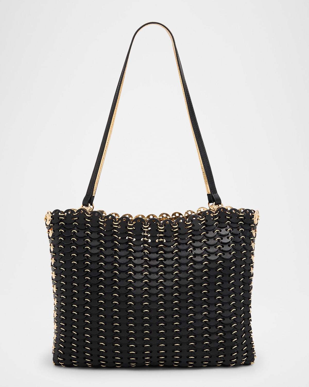 Rabanne Sac A Main Leather Disc Link Shoulder Bag