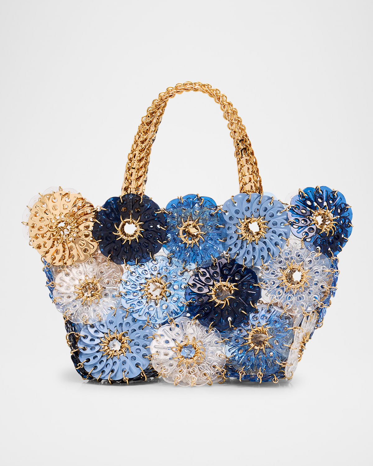 Sac a Main Metal Flowers Top-Handle Bag