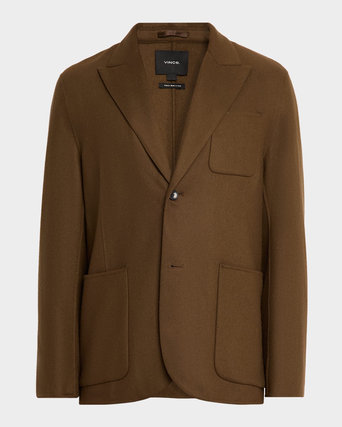 Vince Splitable Wool Blend Blazer In Brown