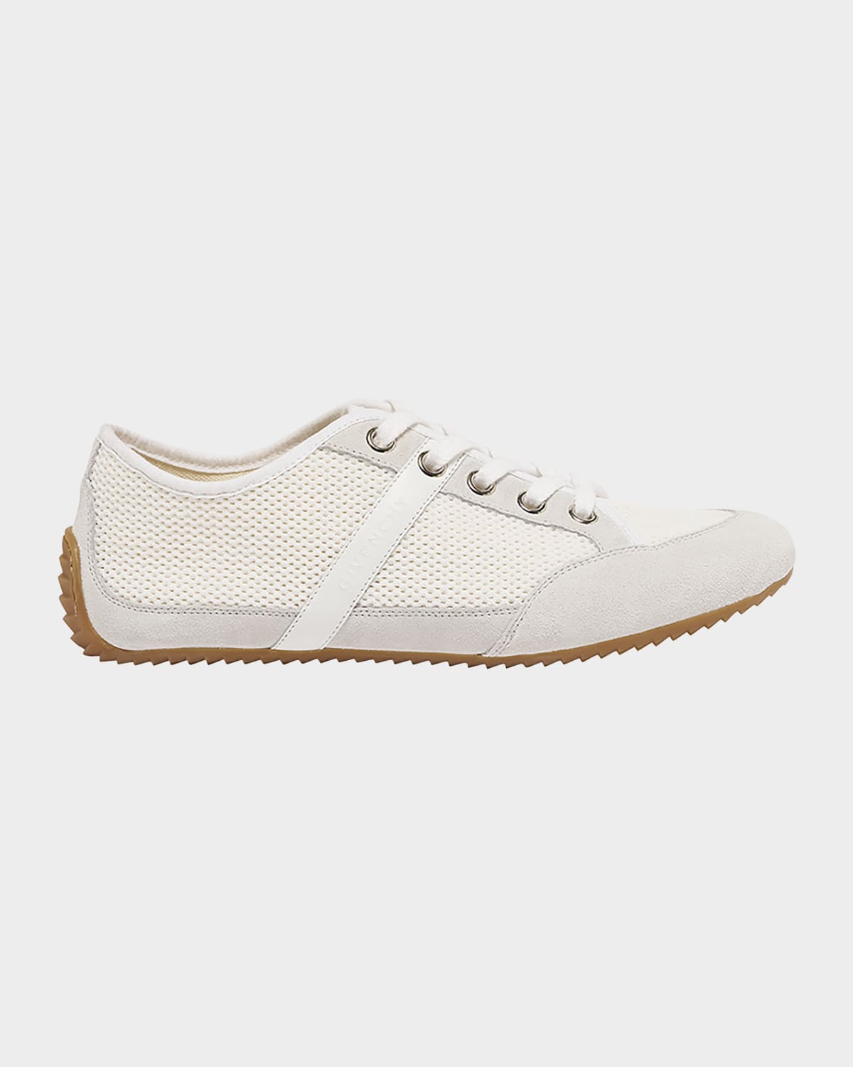 Givenchy Mesh And Suede Slim Low-top Sneakers In Neutral