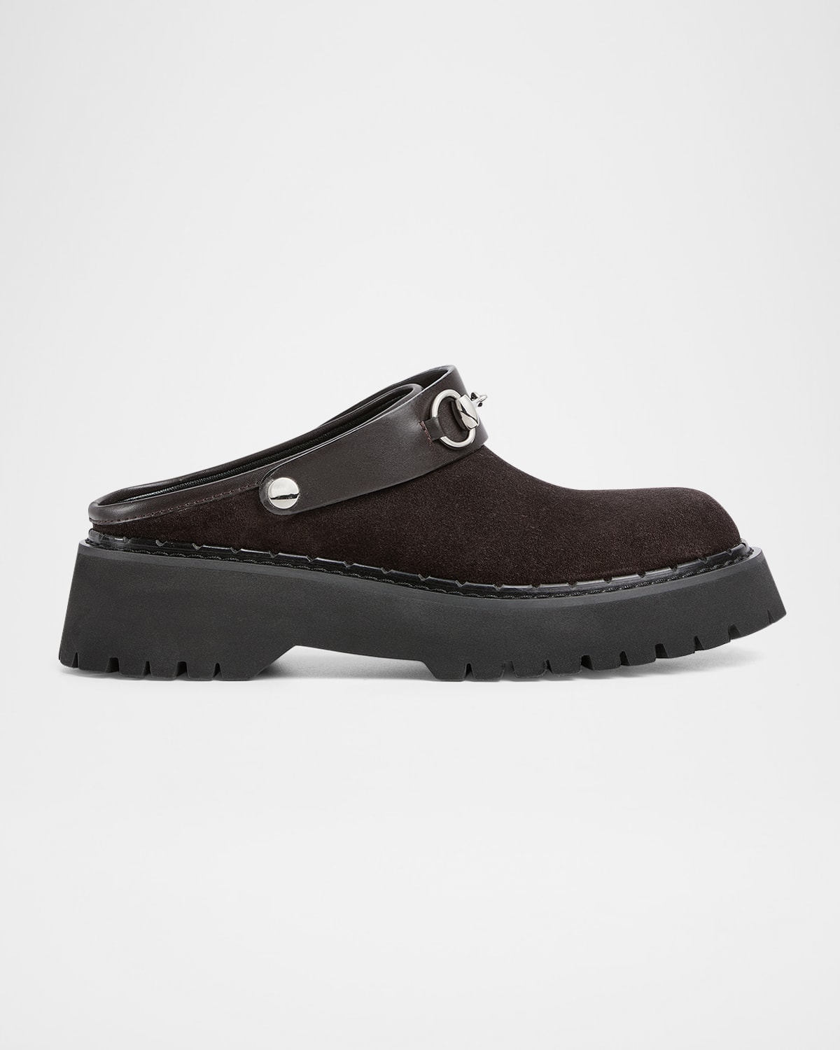 Gucci Gum Horsebit Belt Mules In Brown