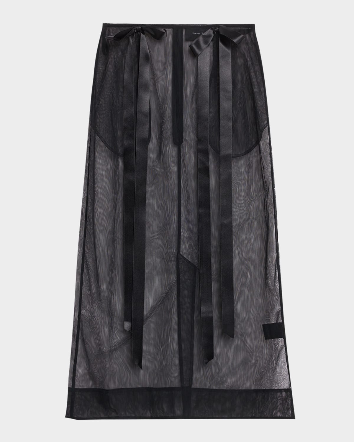 Simone Rocha Womens Black Bow-embellished High-waist Woven Midi Skirt In Black