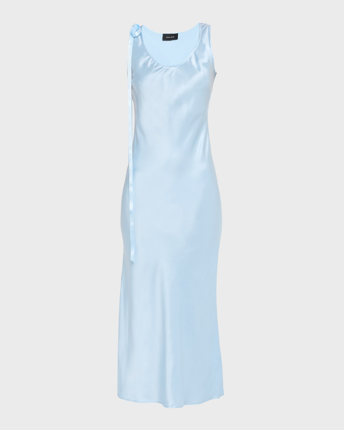 Simone Rocha Scoop-neck Satin Maxi Camisole Dress In Blue