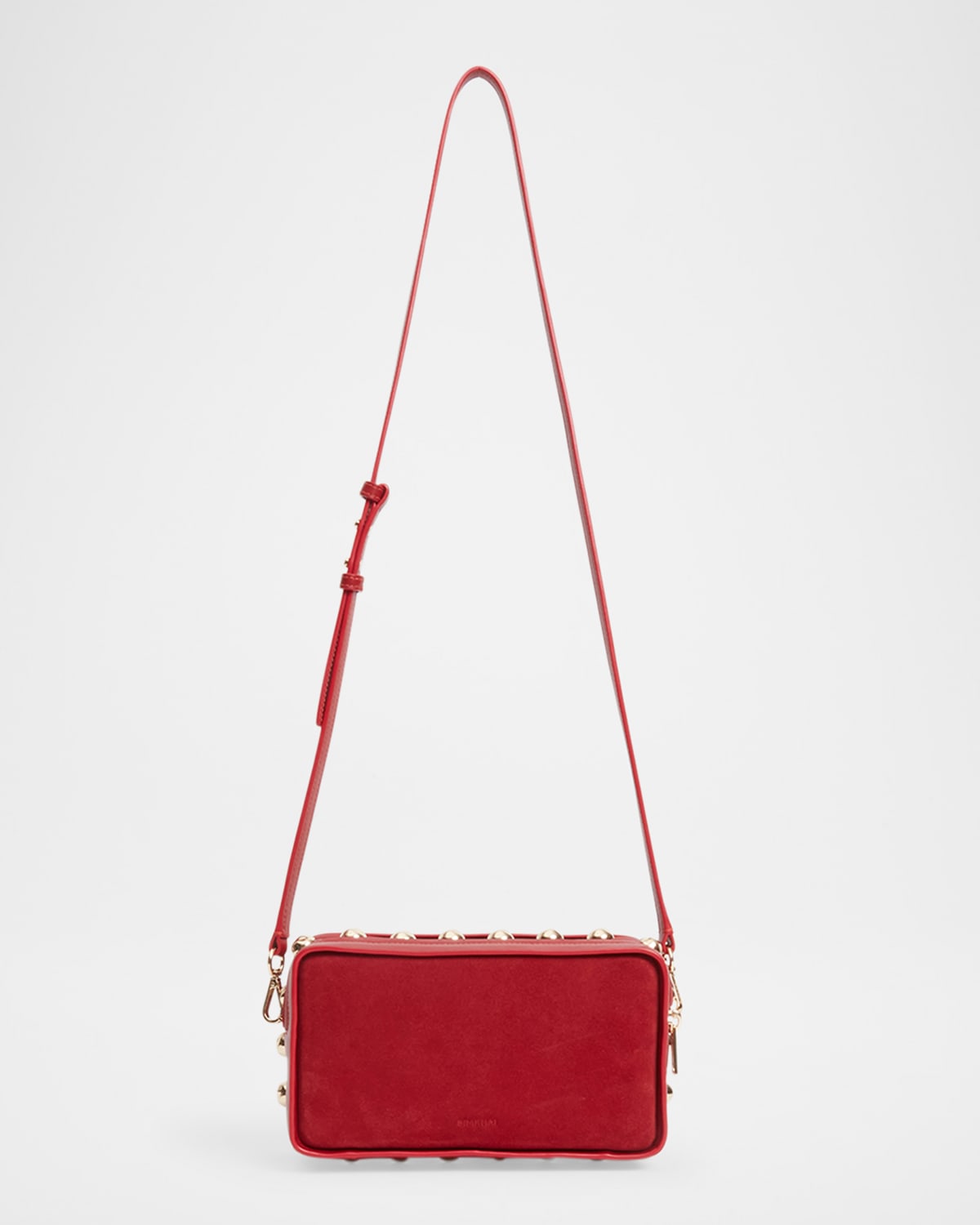 Amaya Studded Suede & Leather Camera Bag