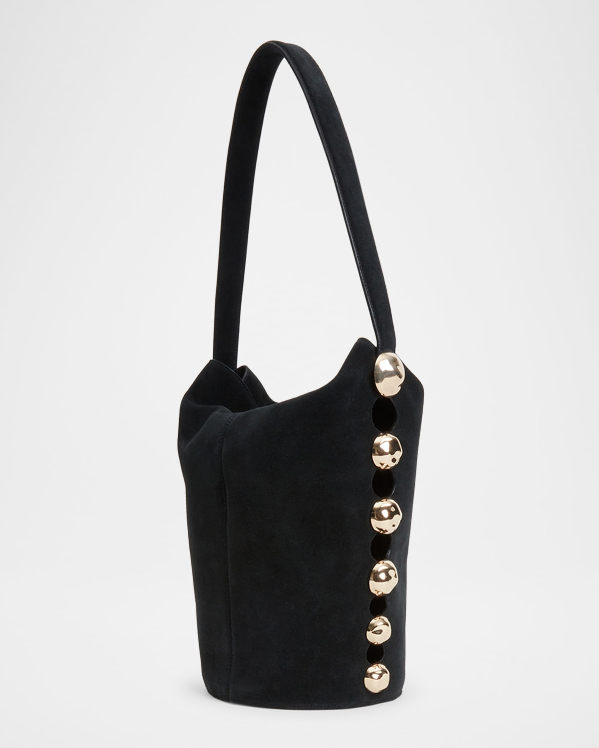 Amaya Studded Leather Bucket Bag