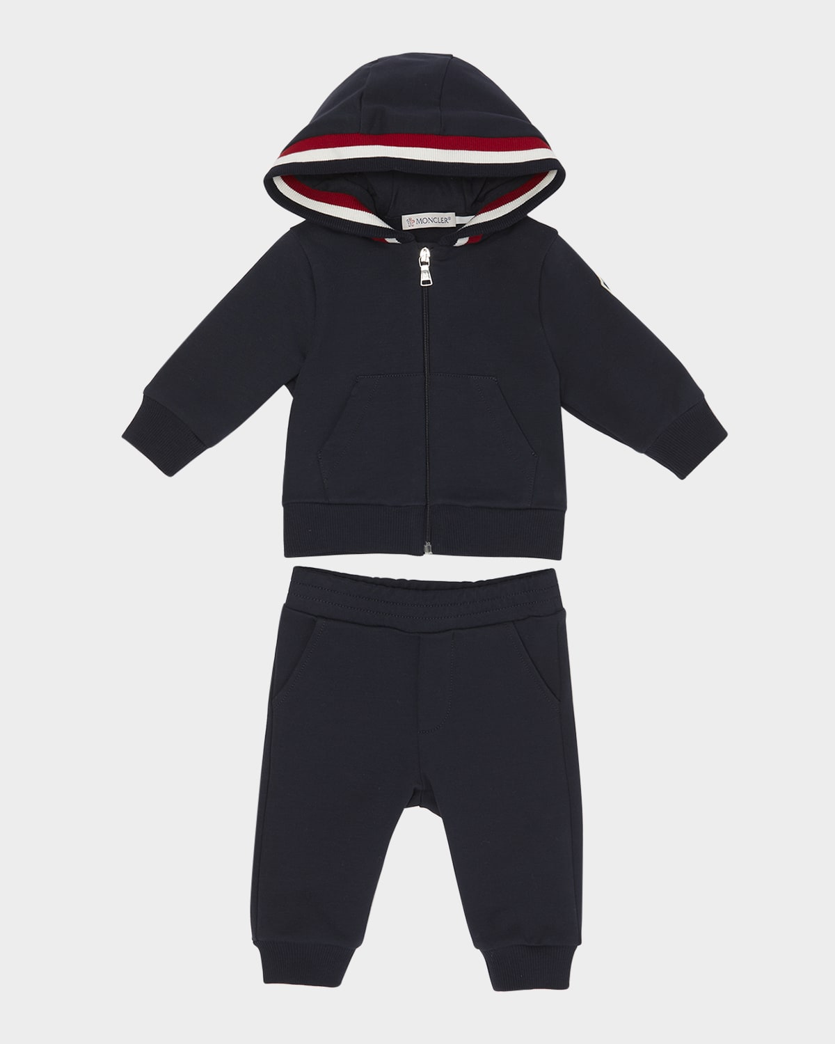 Moncler Boy's Hoodie & Jogger Pants Set In Blue