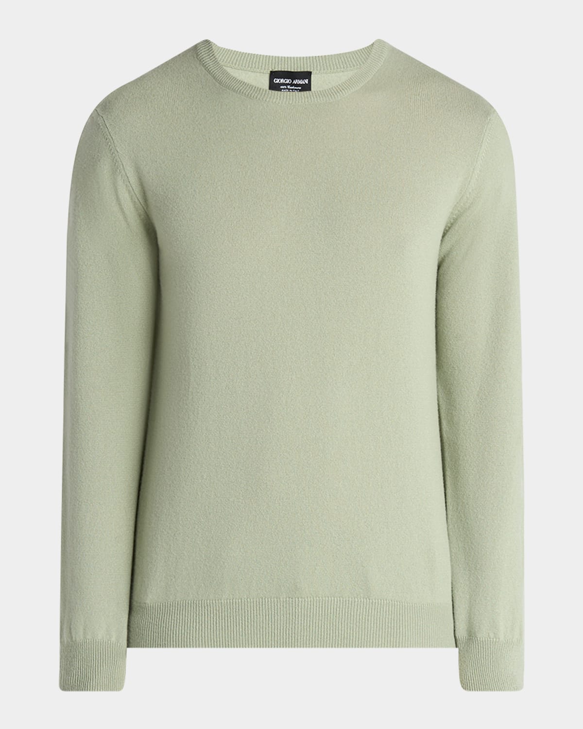 Giorgio Armani Men's Cashmere Crewneck Sweater In Green