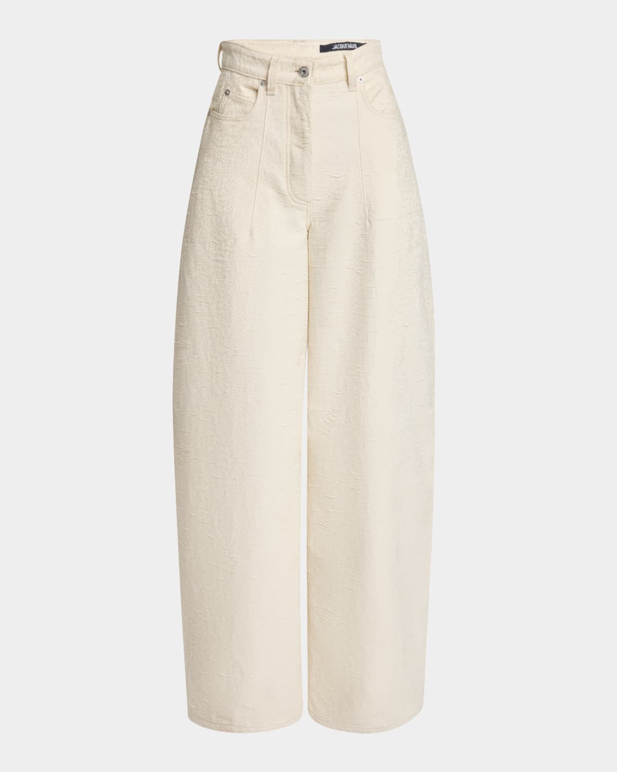 Jacquemus Le De-nimes Ovalo Jeans In Gray