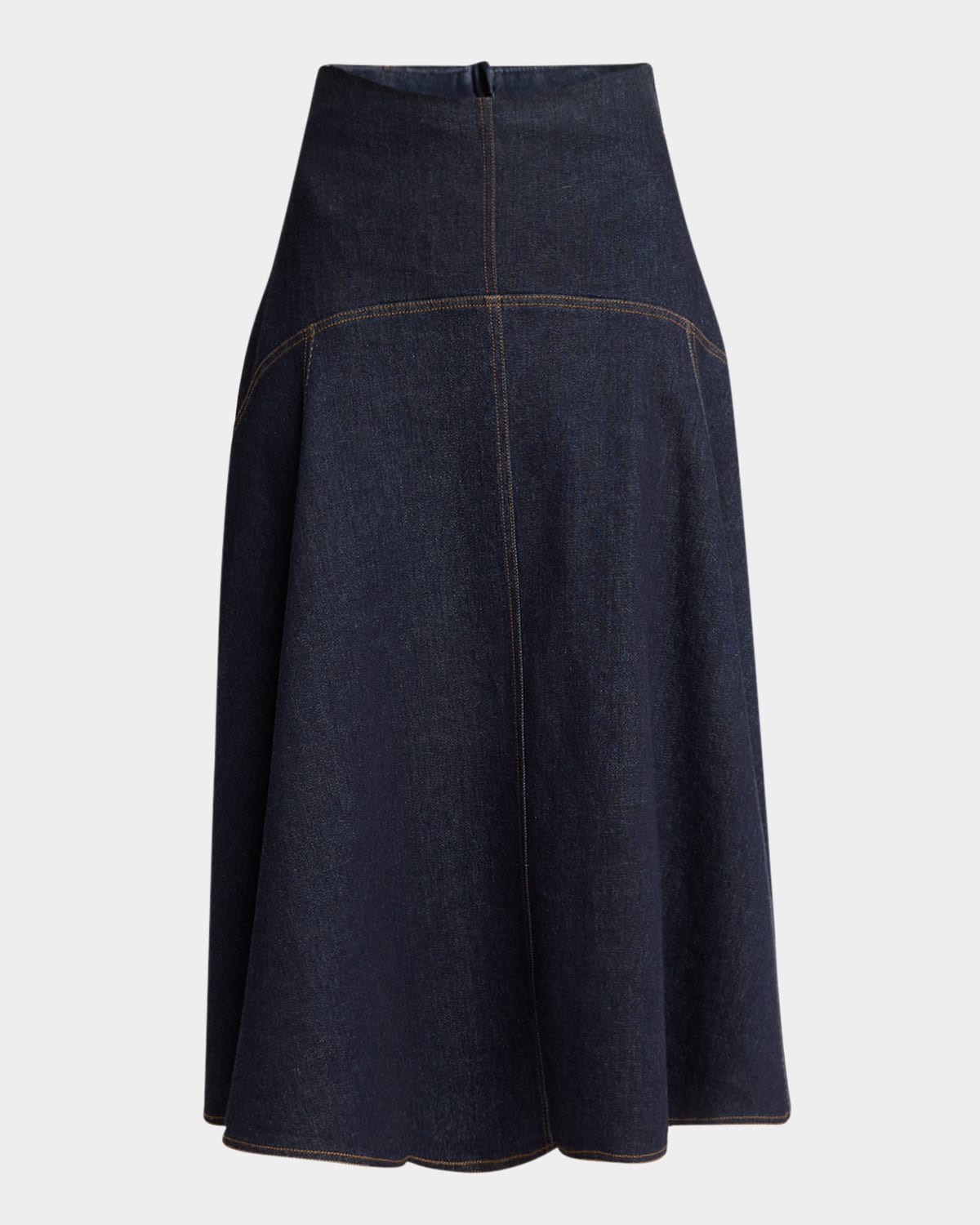 Jacquemus The Denim Triangle Skirt In Blue