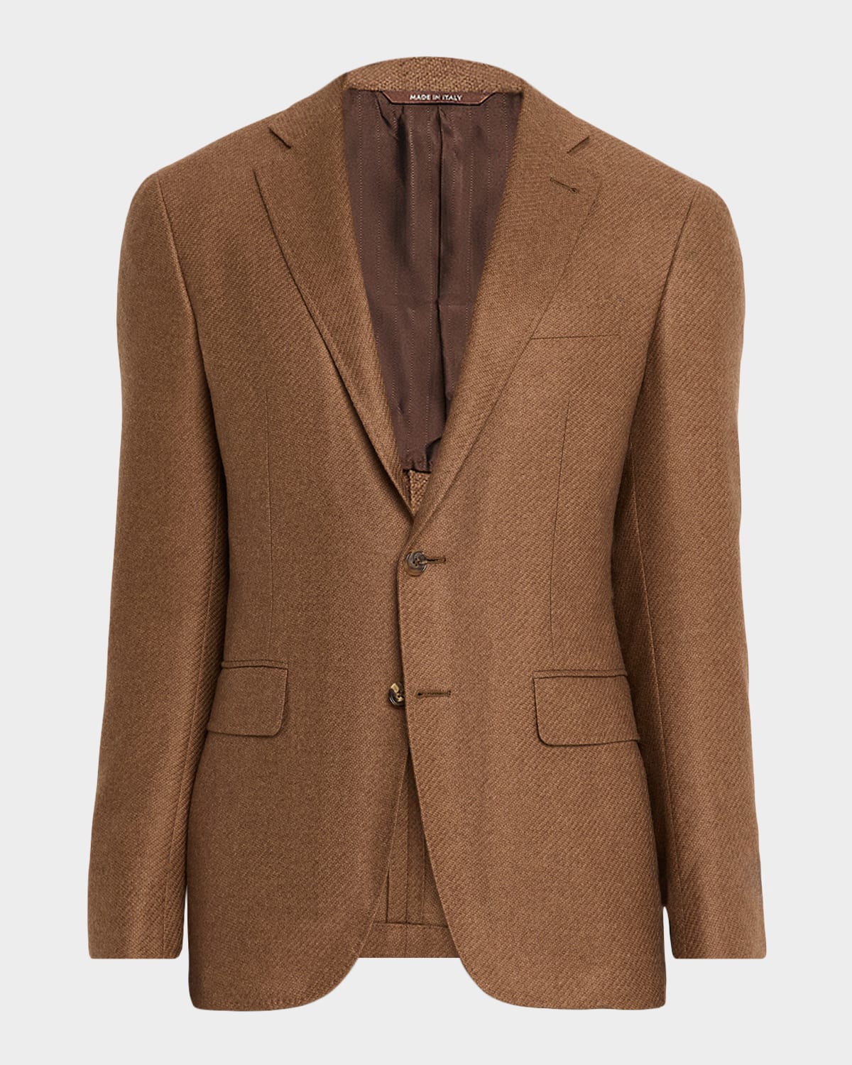 Canali Men's Cashmere And Silk Notch Lapel Blazer In Brown