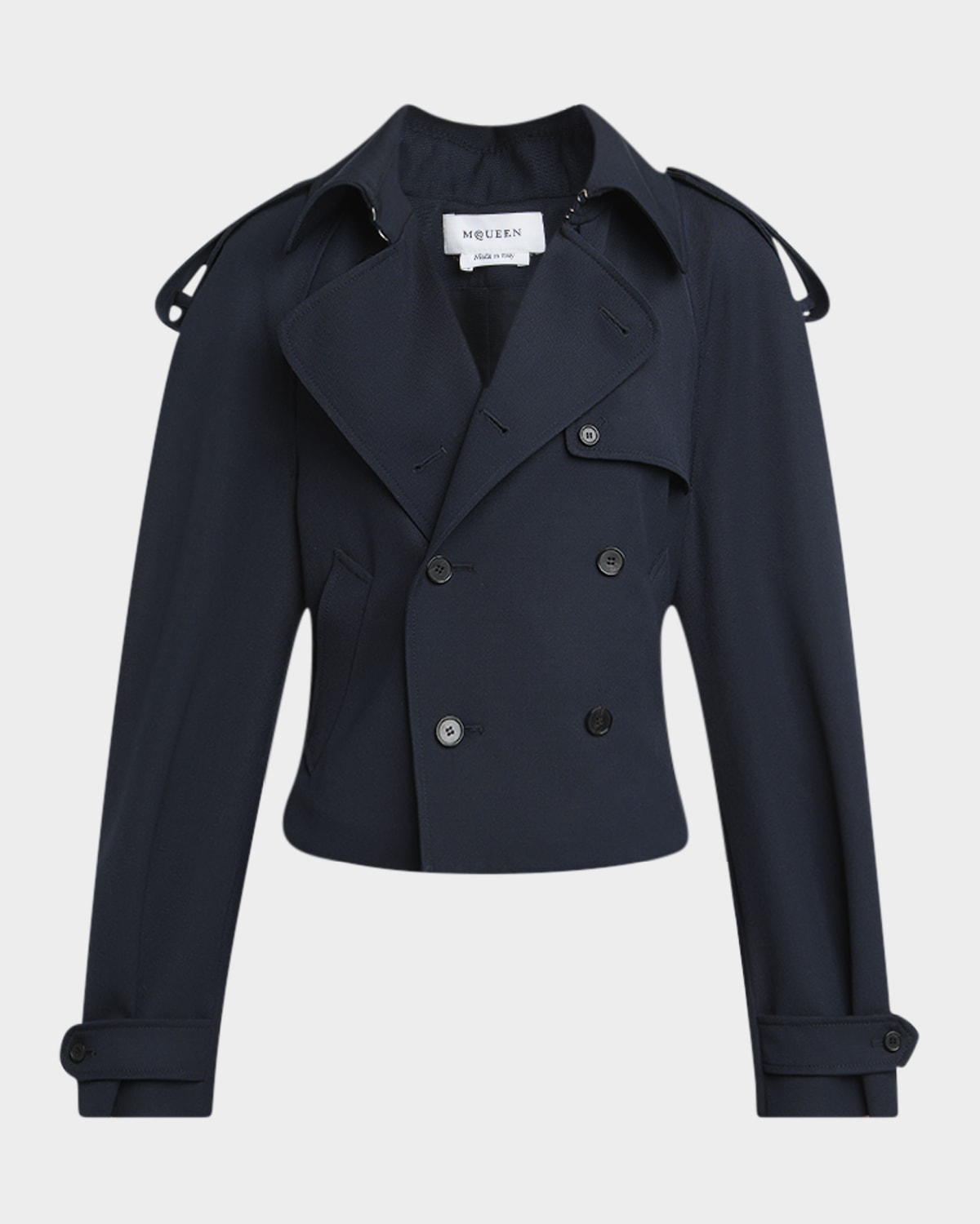 Alexander Mcqueen Cropped Trench Coat