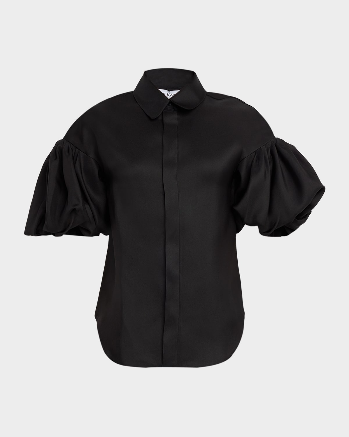 Dice Kayek Signature Silk Twill Shirt In Black