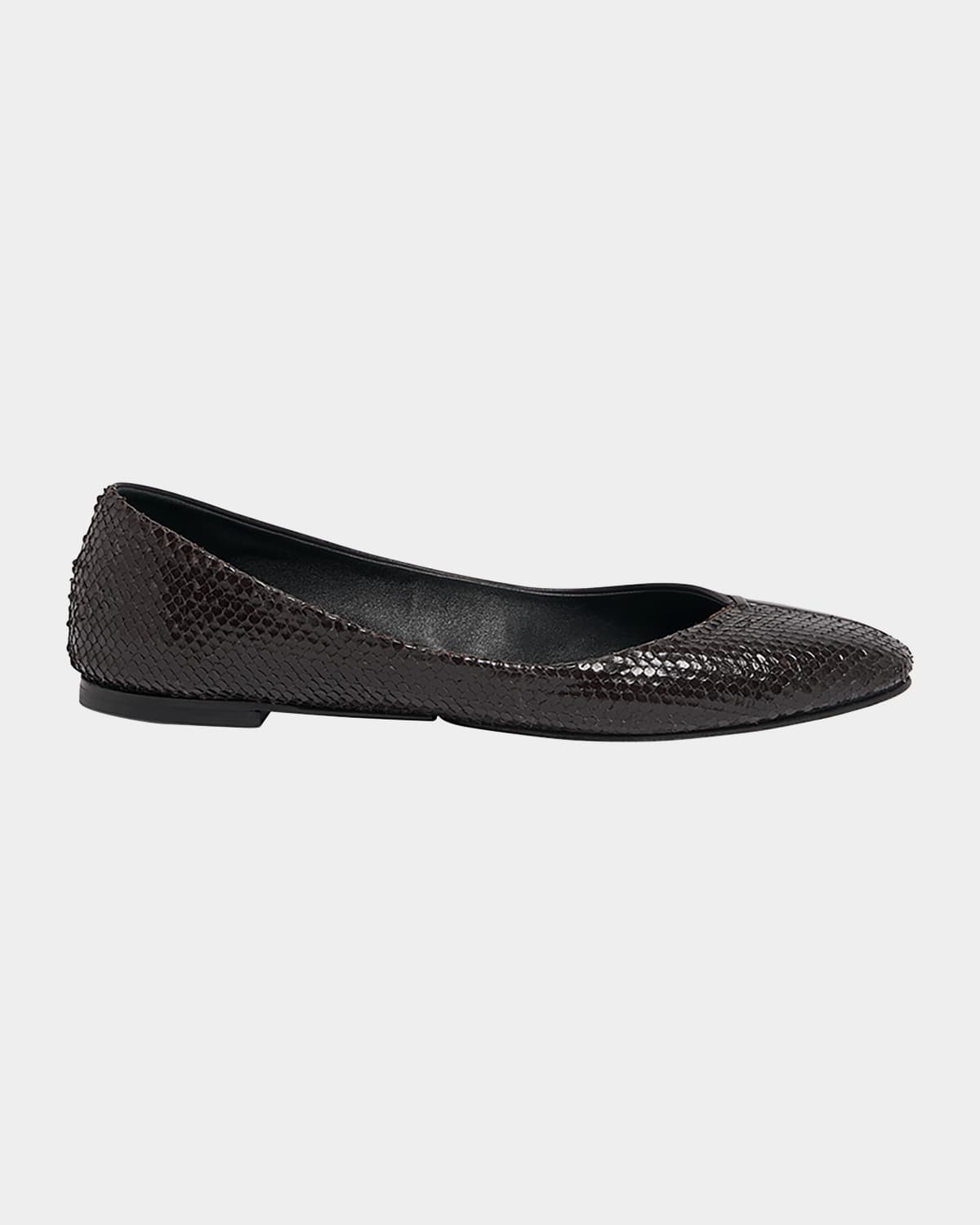 Jacquemus Les Ballerines Mixed Leather Flats In Brown