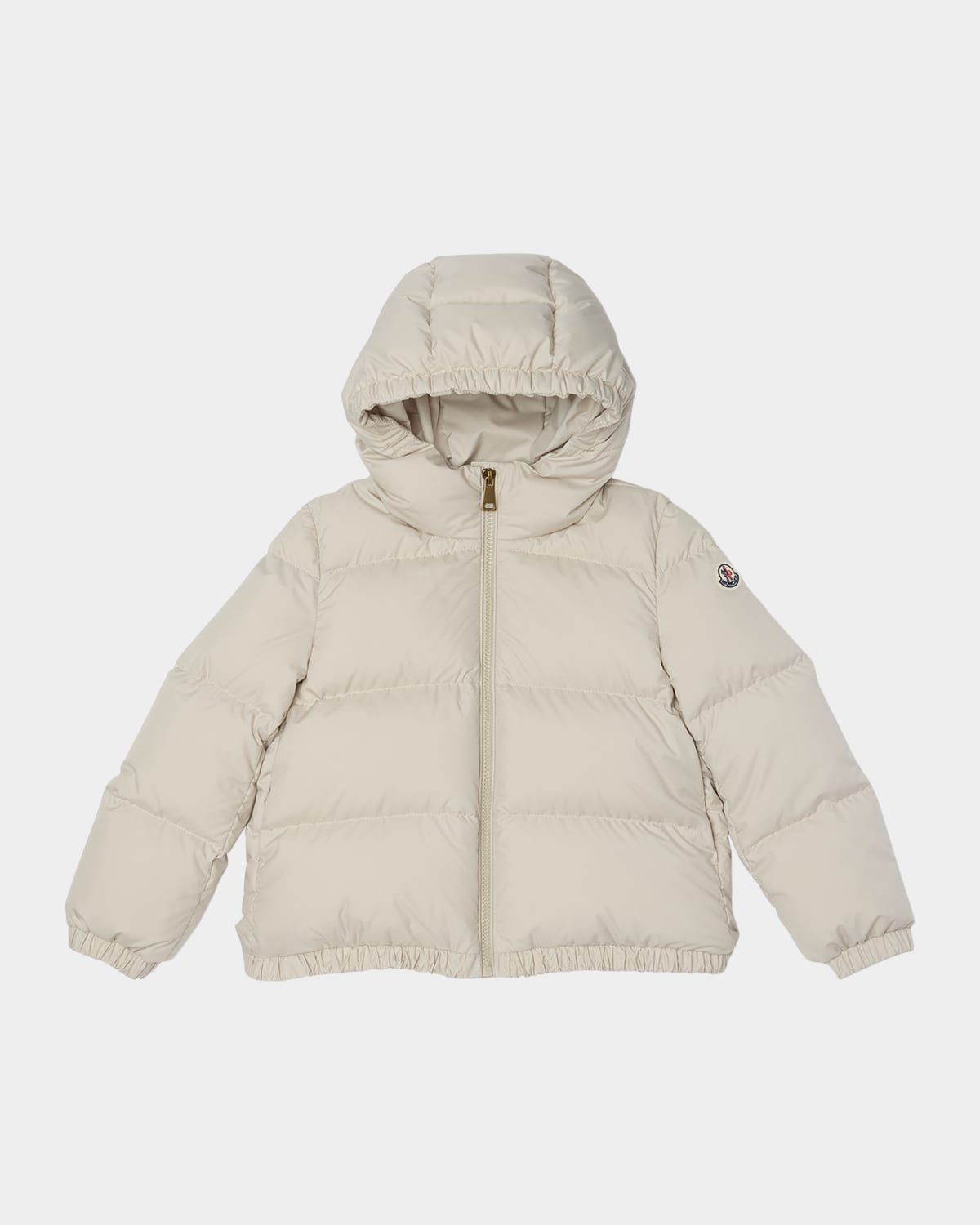 Moncler Girl's Cascar Hooded Down Jacket In Gray