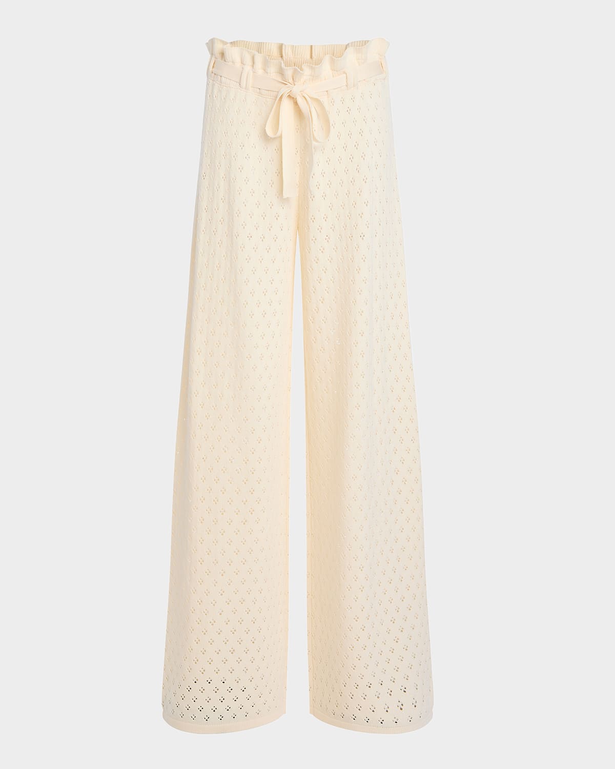 Ser.o.ya Mali Pointelle Knit Drawstring Pants In Neutral