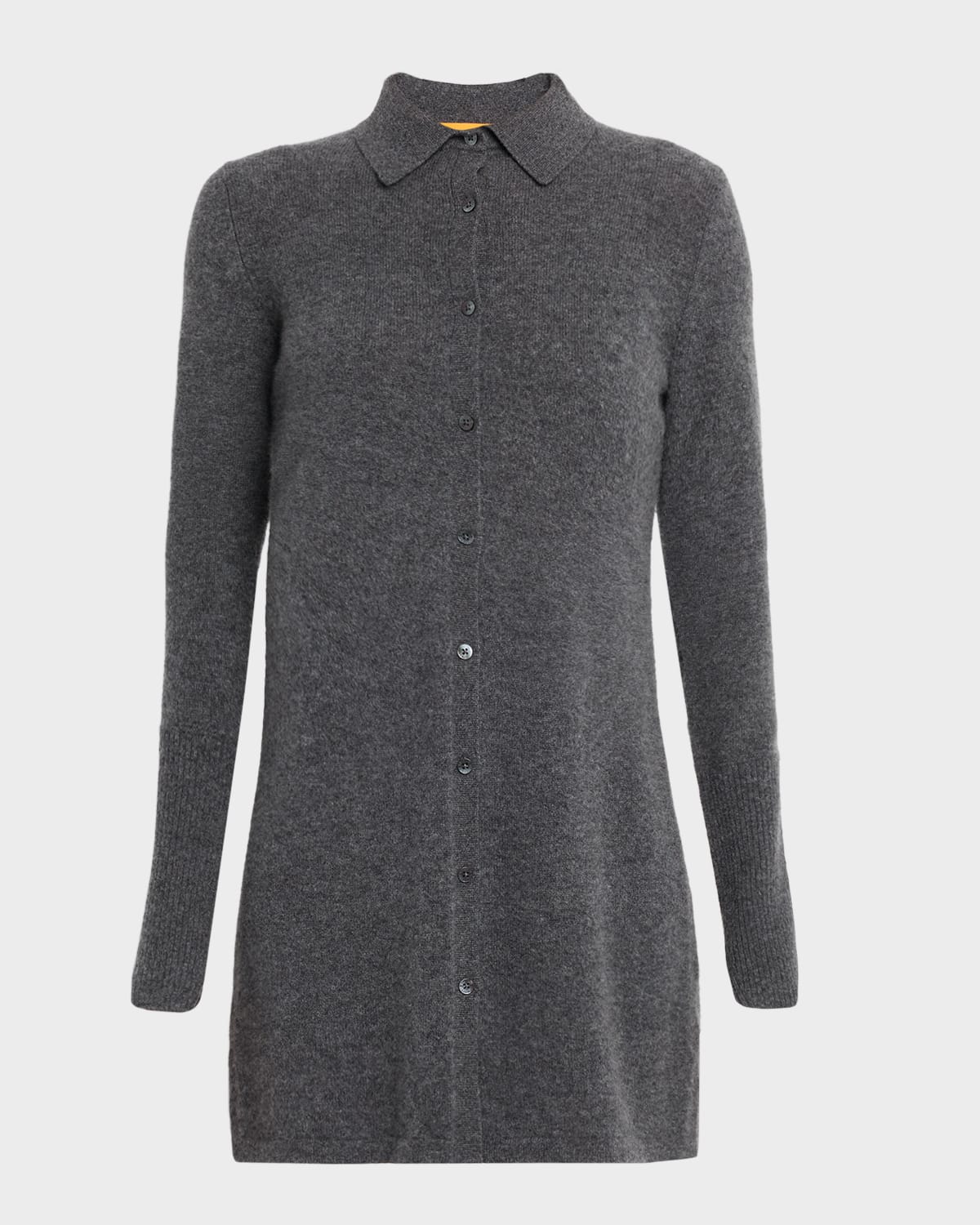 Guest In Residence Showtime Cashmere Mini Shirtdress In Gray