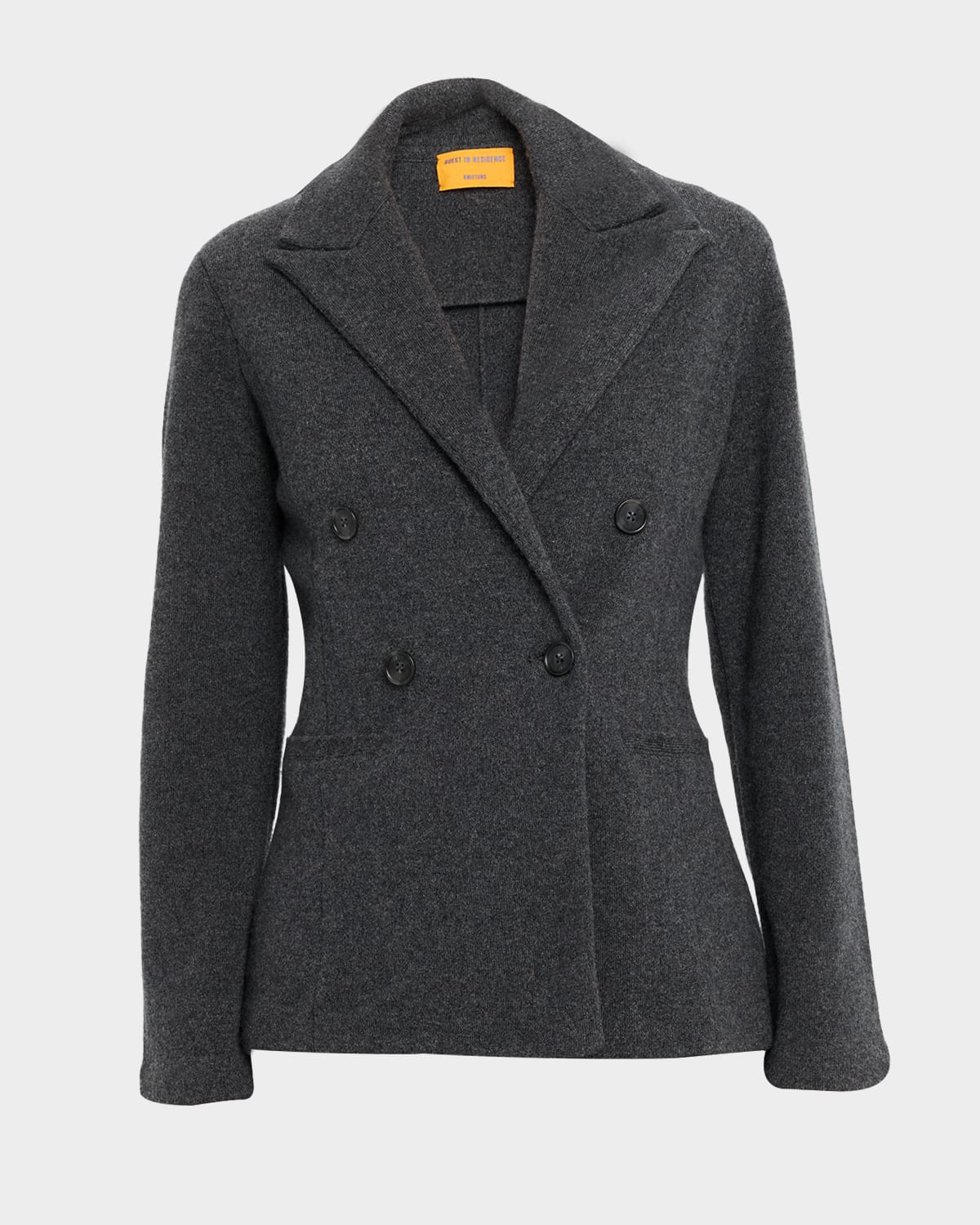 Guest In Residence Tailored Wool-cashmere Blazer In Gray
