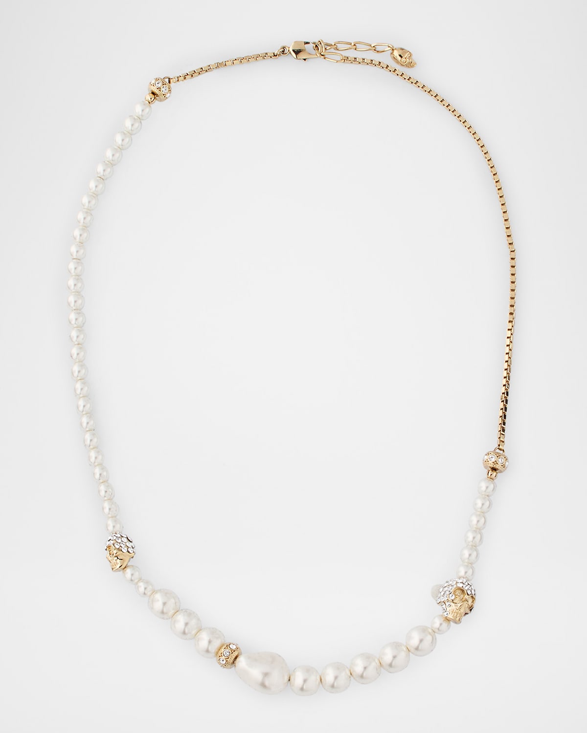 Pearly Skull Necklace