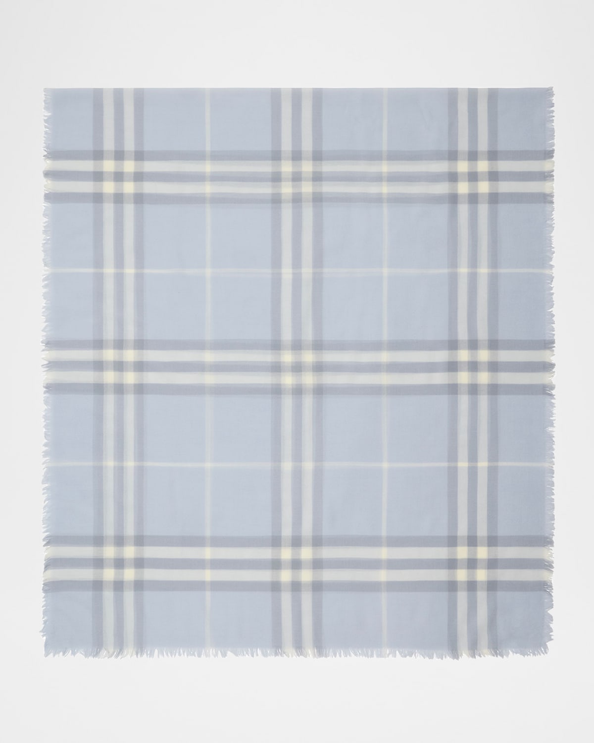 Burberry Giant Check Lightweight Wool Scarf