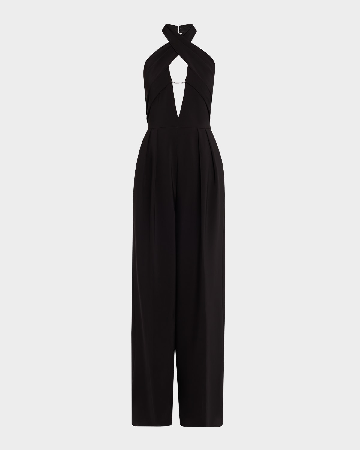 Bridgely Pleated Cutout Halter Jumpsuit